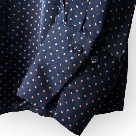 Tamara H Blue with Pink Polka Dots Blouse S - Picture 4 of 6
